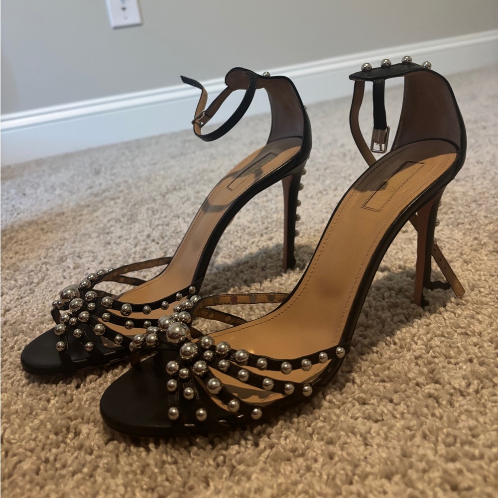 Aquazzura Black Heel Sandals
